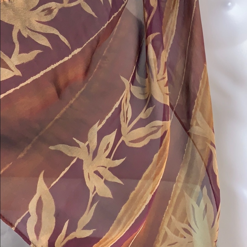 Cabernet franc women’s botanical accent scarf sheering Accessory